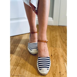 Irma Blue striped espadrilles beige navy blue 2 Irma Blue striped espadrilles beige navy blue 2