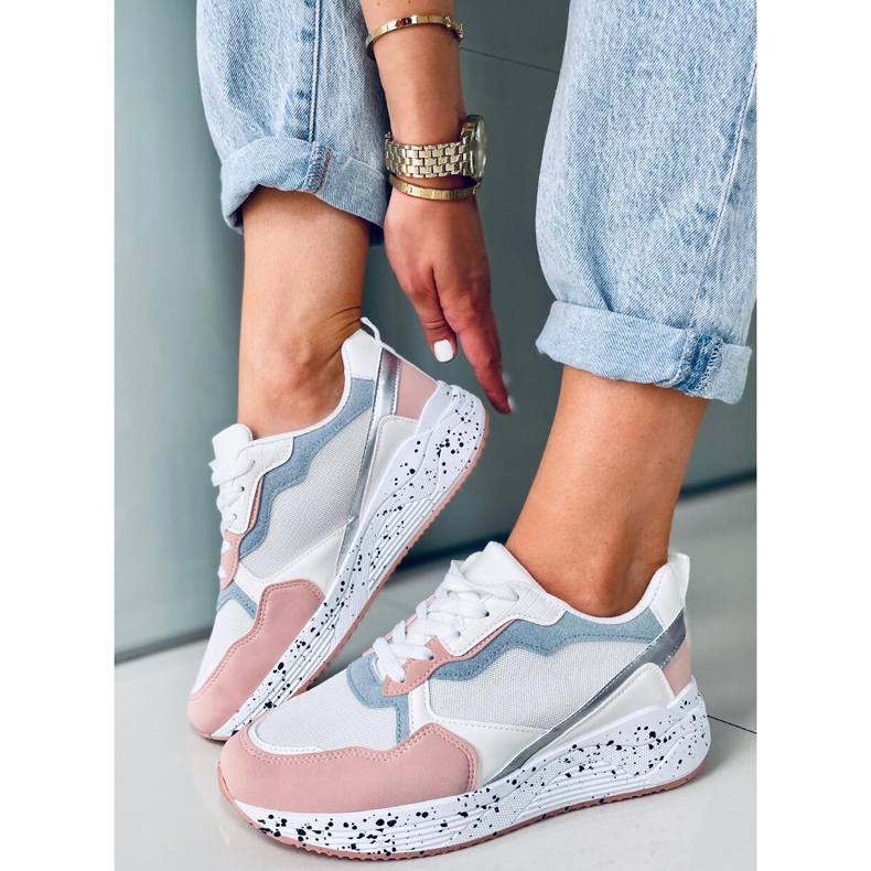 Women's Truth White sneakers blue pink silver 1 Women's Truth White sneakers blue pink silver 1