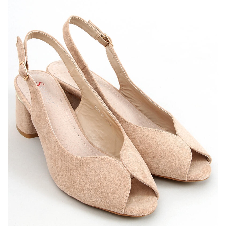 Venus Khaki heeled sandals beige 1