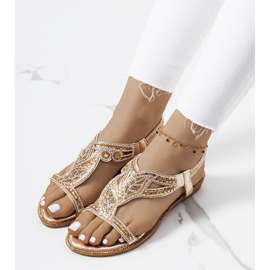 Mikayla golden sandals 1