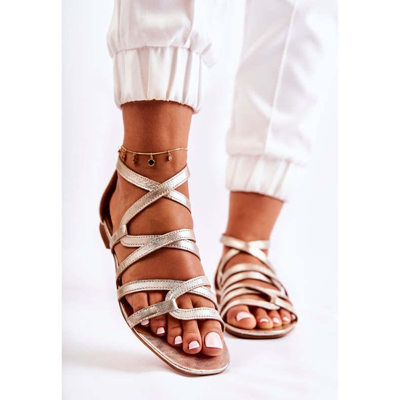 Women's Maciejka 05523-25 ​​Leather Sandals Gold golden 1