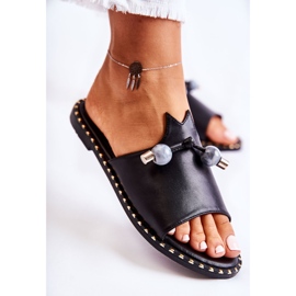 Vinceza Women's Classic Slippers With A Loop Black Cassia 2