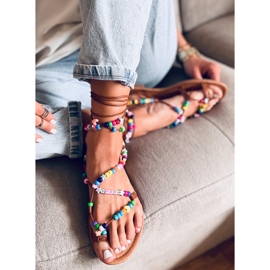 Roman women with Megh Camel beads brown 1