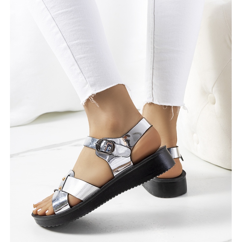 Tulia women's silver sandals 1