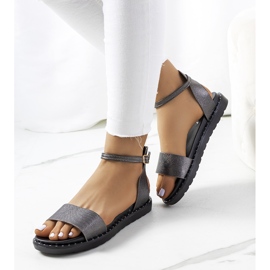 Perunka women's gray sandals grey 1