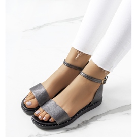 Perunka women's gray sandals grey 2