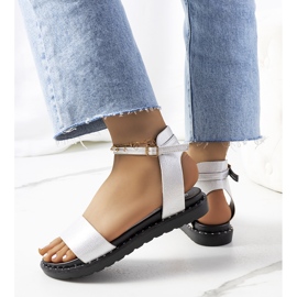 Perunka women's white sandals 2