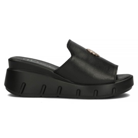 Leather slippers Filippo DK3596 / 22 Bk black 3