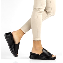 Leather slippers Filippo DK3596 / 22 Bk black 5 Leather slippers Filippo DK3596 / 22 Bk black 5