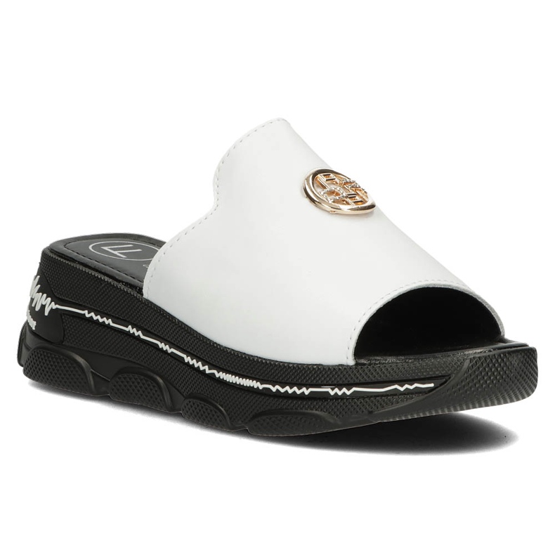 Leather slippers Filippo DK3872 / 22 Wh white 1