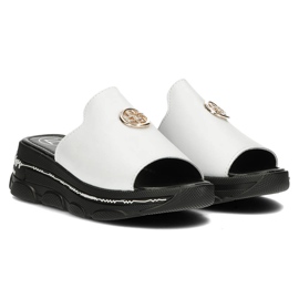 Leather slippers Filippo DK3872 / 22 Wh white 4 Leather slippers Filippo DK3872 / 22 Wh white 4