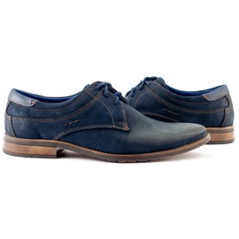KOMODO Elegant men's shoes 877 navy blue 2