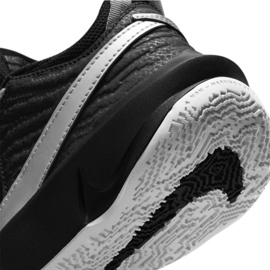 Nike Team Hustle D 10 Big Basketball Shoe Jr CW6735 004 basketball shoe black silver 5