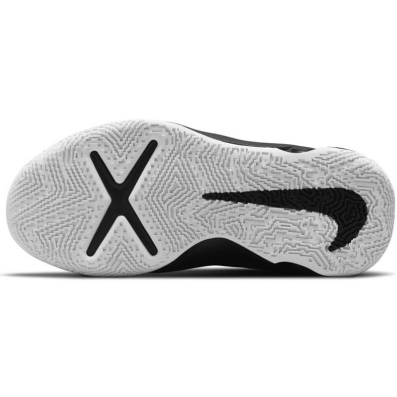 Nike Team Hustle D 10 Big Basketball Shoe Jr CW6735 004 basketball shoe black silver 6