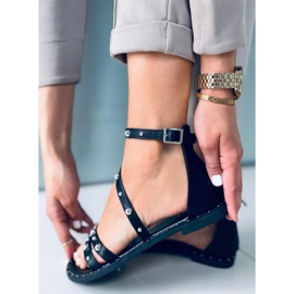 Black Cairo Roman sandals 2