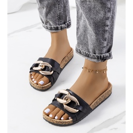 Black slippers with Derbi chain 1