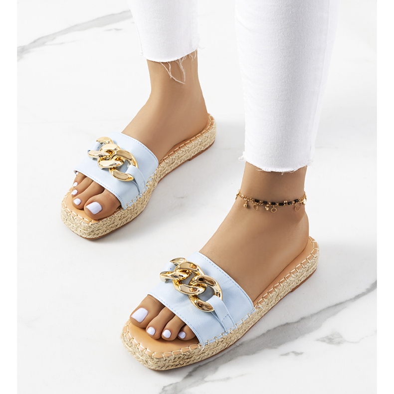 Blue sandals with chain Cairo 1
