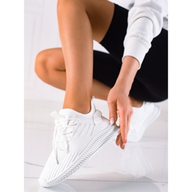 Sweet Shoes White Textile Sport Shoes 1