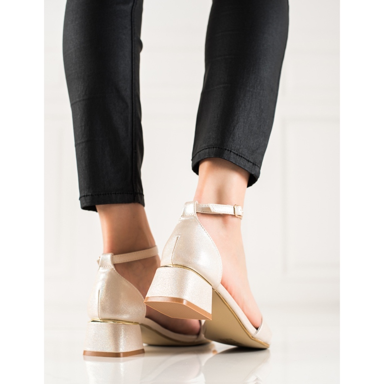 Goodin Shiny Sandals golden 1