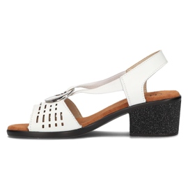 Leather openwork sandals with Filippo DS2308/22 White decoration 3