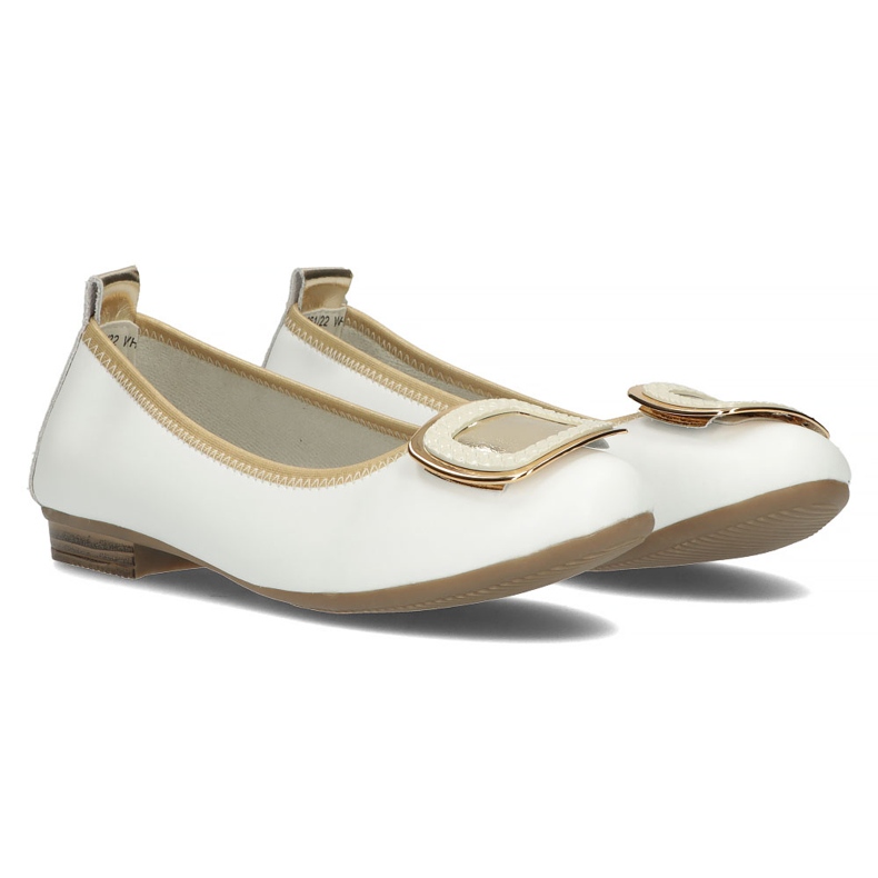 Leather shoes with decoration Filippo DP3661/22 Wh white 4