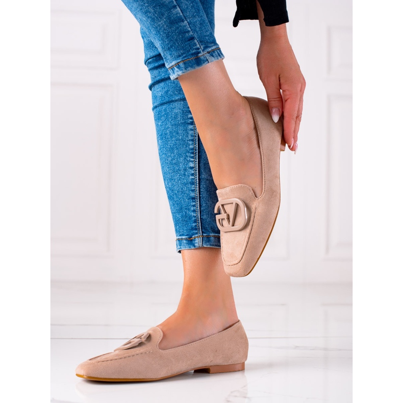 Seastar Stylish suede loafers beige brown 1 Seastar Stylish suede loafers beige brown 1