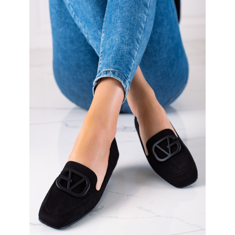 Seastar Stylish suede loafers black 1