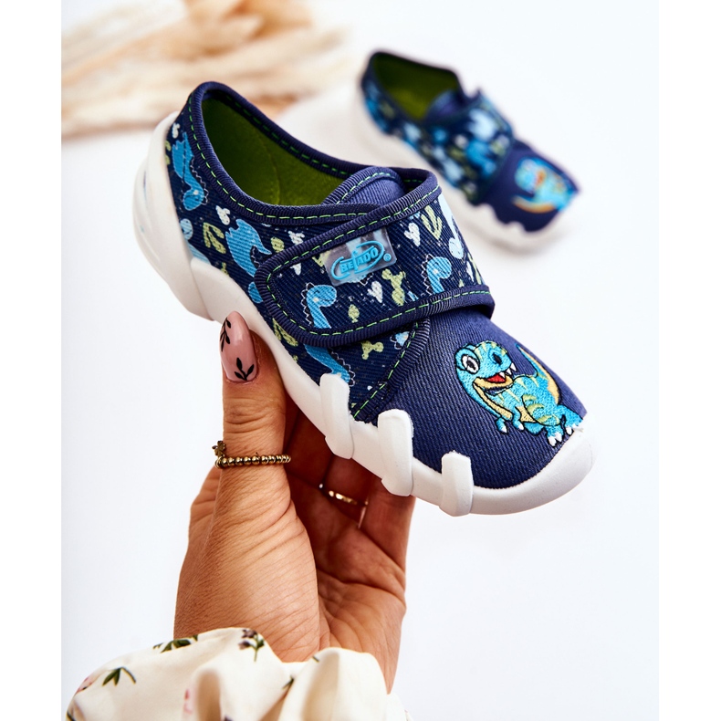 BEFADO S.A. Shoes Slippers Befado Velcro Dinosaur 273X341 Navy Blue 1