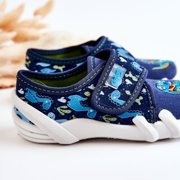 BEFADO S.A. Shoes Slippers Befado Velcro Dinosaur 273X341 Navy Blue 2