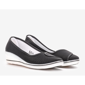 Black sneakers from Denison wedge heel 1
