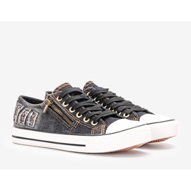 Black denim sneakers from Nikula 1