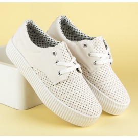 Kylie Openwork sneakers on the platform white 2