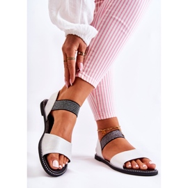 S.Barski Classic Sandals With Silver Shelly Studs 2