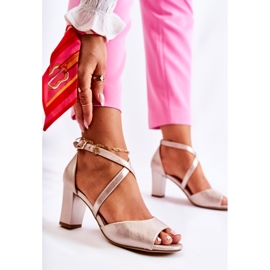 Sergio Leone Golden Damess Sandals On A Bar 1