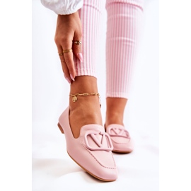 PS1 Loafers Brogues With Pink Hermosa Ornament 1