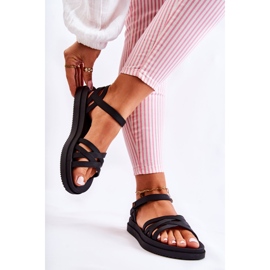 Fragrant Women's Sandals With Velcro ZAXY JJ285068 Black 2