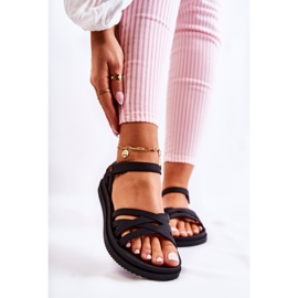 Fragrant Women's Sandals With Velcro ZAXY JJ285068 Black 1