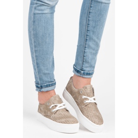 Kylie Openwork Sneakers On The Platform brown 1