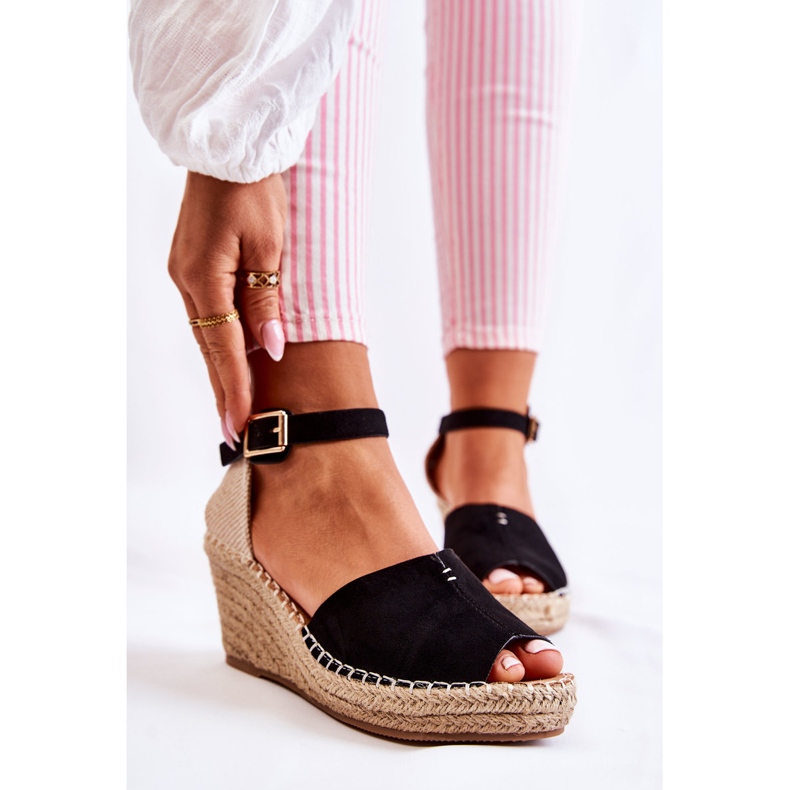 Comfortable Women's Sandals On Wedge Black Dellia 2