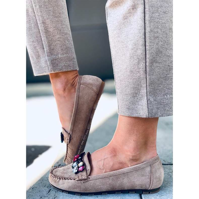 Loafers with Megara Khaki stones beige 1