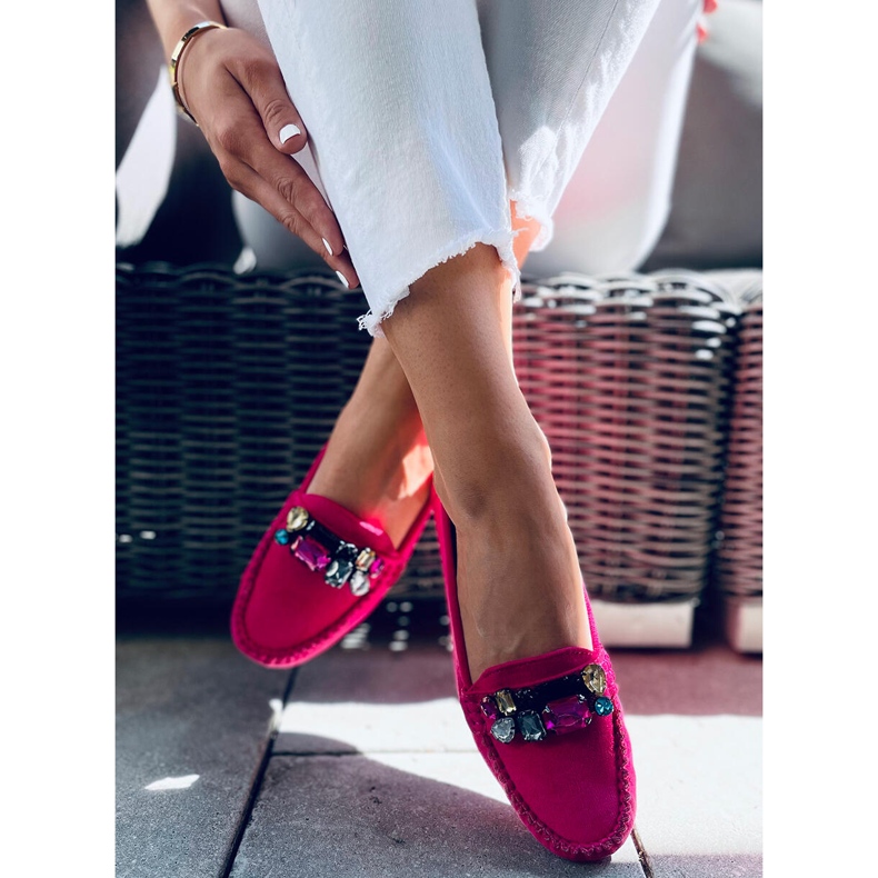 Loafers with Megara Fuchsia stones pink 2