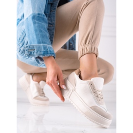 TRENDI Stylish Sneakers On The Platform beige 1