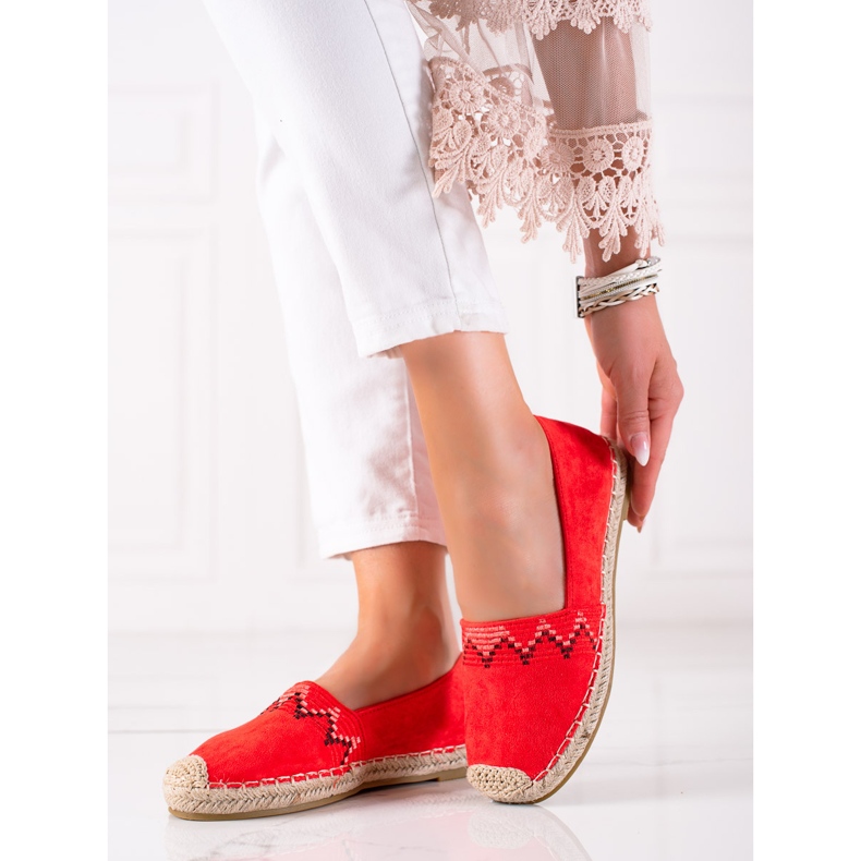 Lucky Shoes Espadrilles With Pattern red 1