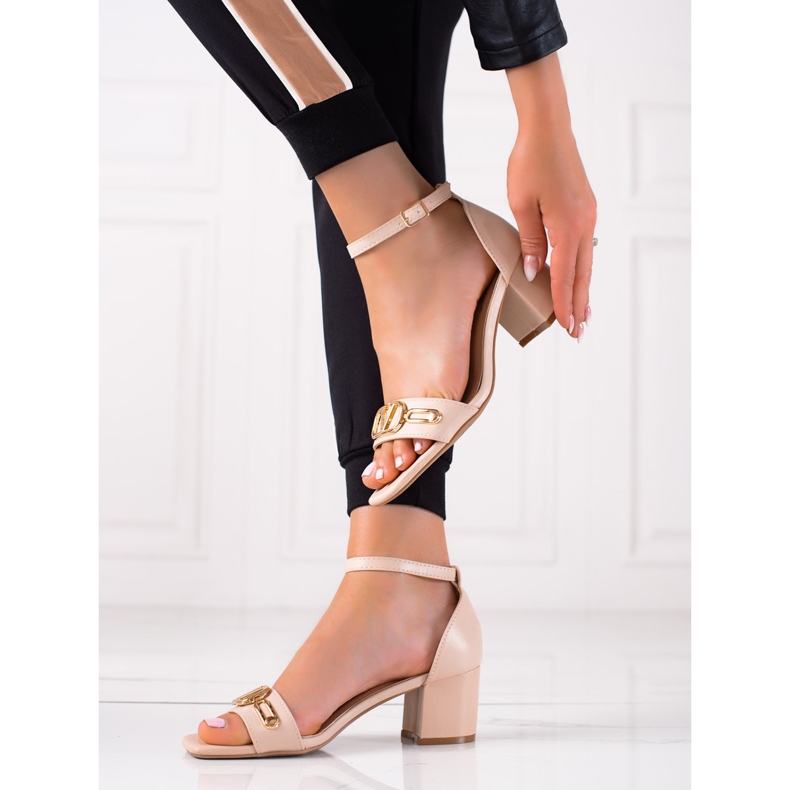 Seastar Sandals With Golden Decoration beige 2