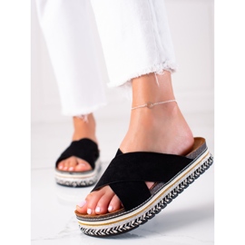 TRENDI Slippers On The Decorative Platform black 1