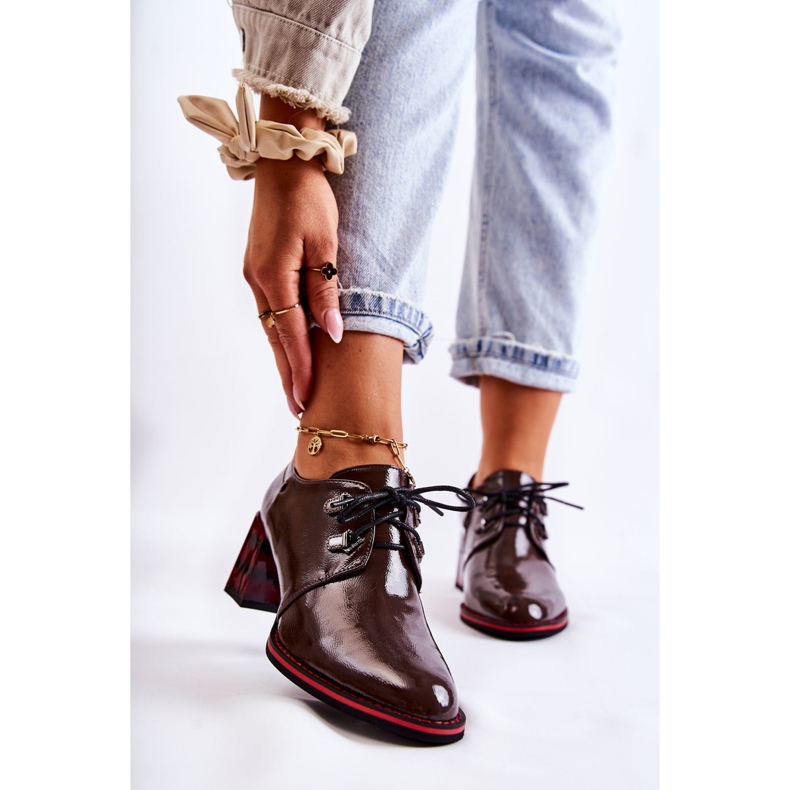 S.Barski Shoes With Zipper Brown and Red Laurosa 1