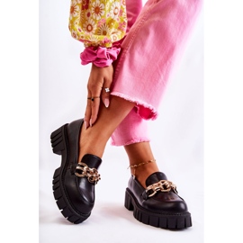 PS1 Leather Shoes With Decorative Black Carmine Chain 2