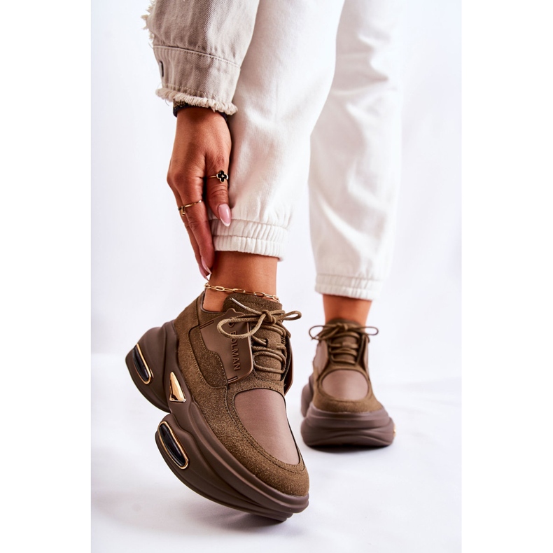 PS1 Women's sports sneakers Khaki New Horizon shoes brown 1 PS1 Women's sports sneakers Khaki New Horizon shoes brown 1