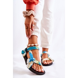 PM1 Women's Sandals With Green Caprisa Velcro white 1