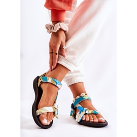 PM1 Women's Sandals With Green Caprisa Velcro white 2